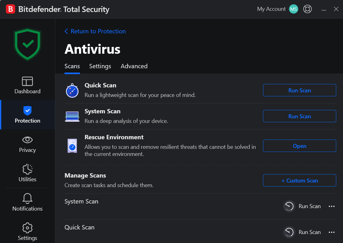 AV bitdefender main
