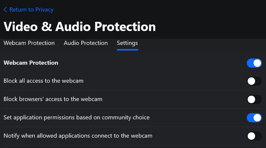 Bitdefender webcam