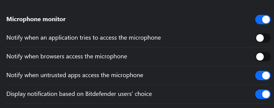 Bitdefneder audio