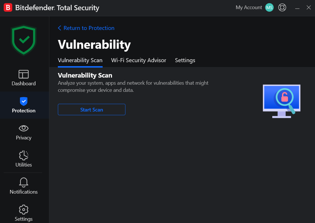 vulnerability scan bitdefender